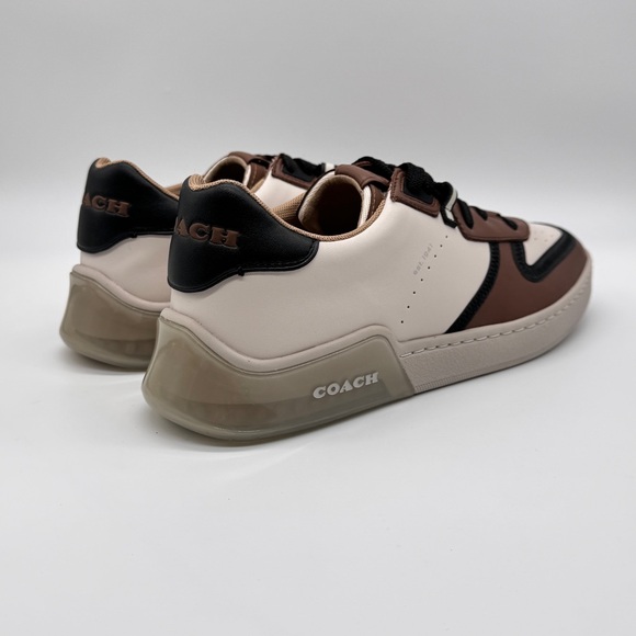 Coach CitySole Court Sneakers Men’s 10D Brown Black White Leather Low Top Shoes - Picture 8 of 16